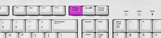 um�st�n� kl�vesy Print Screen na kl�vesnici
